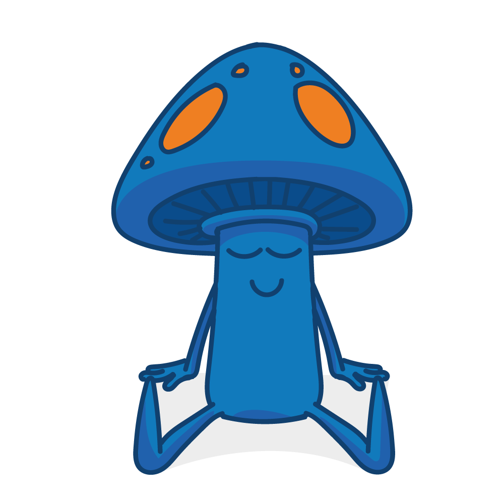 magic mushroom Shrooma meditating 