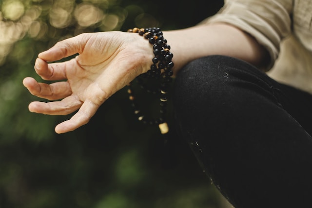 hand of someone meditating